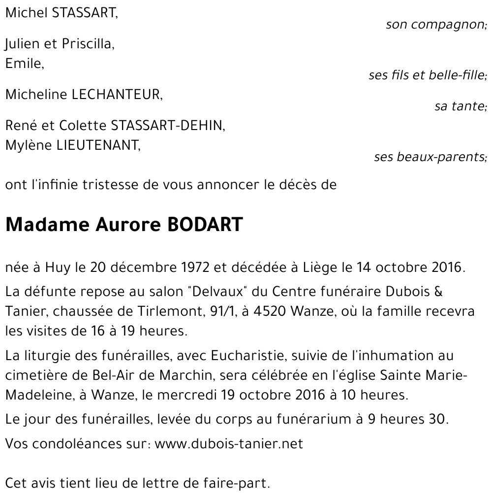 Aurore BODART