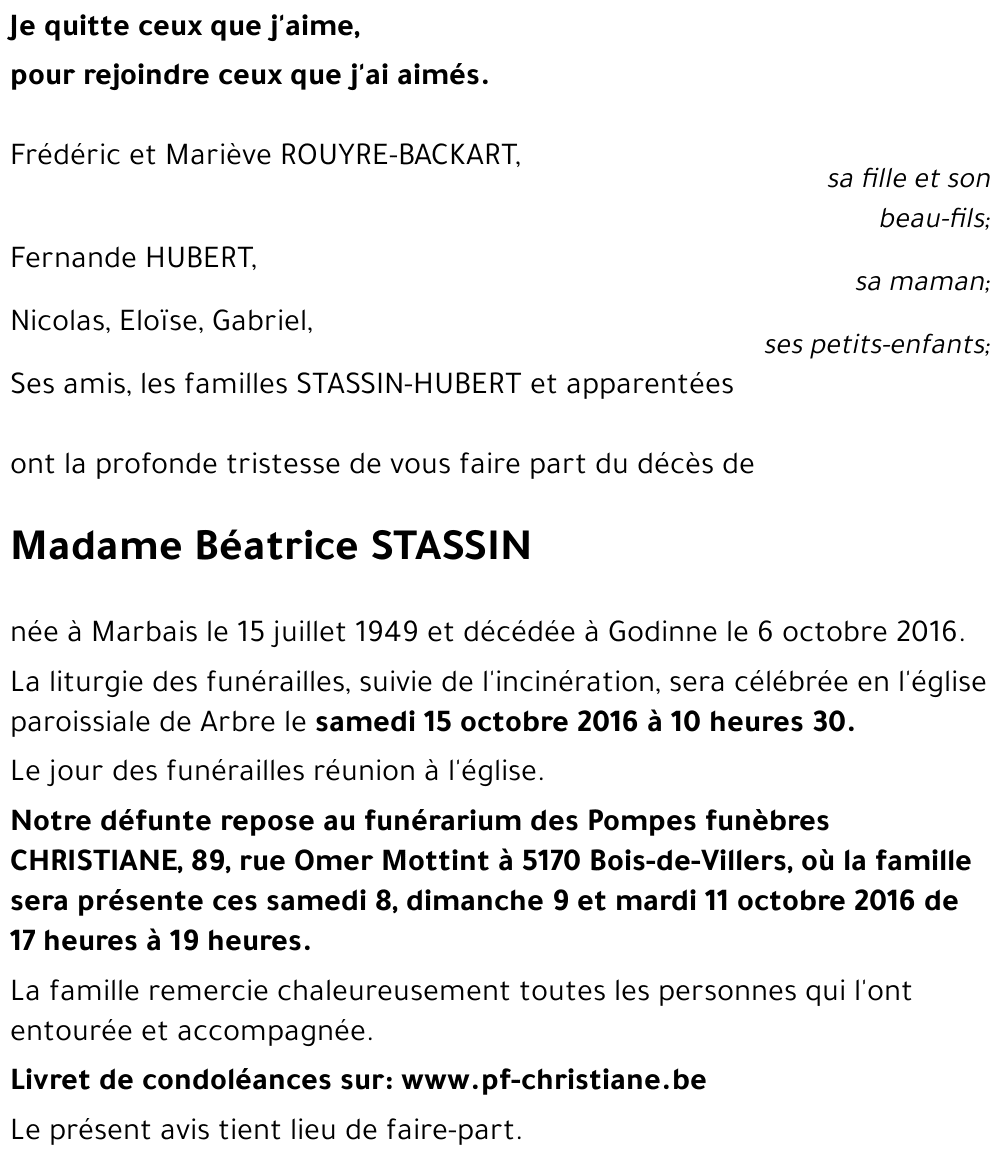 Béatrice STASSIN