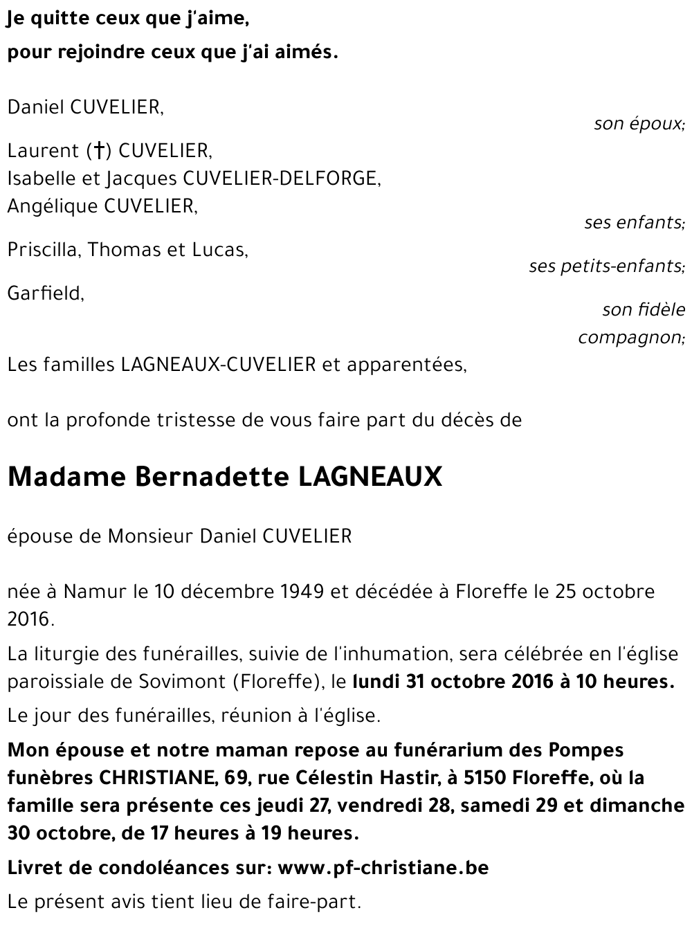 Bernadette LAGNEAUX