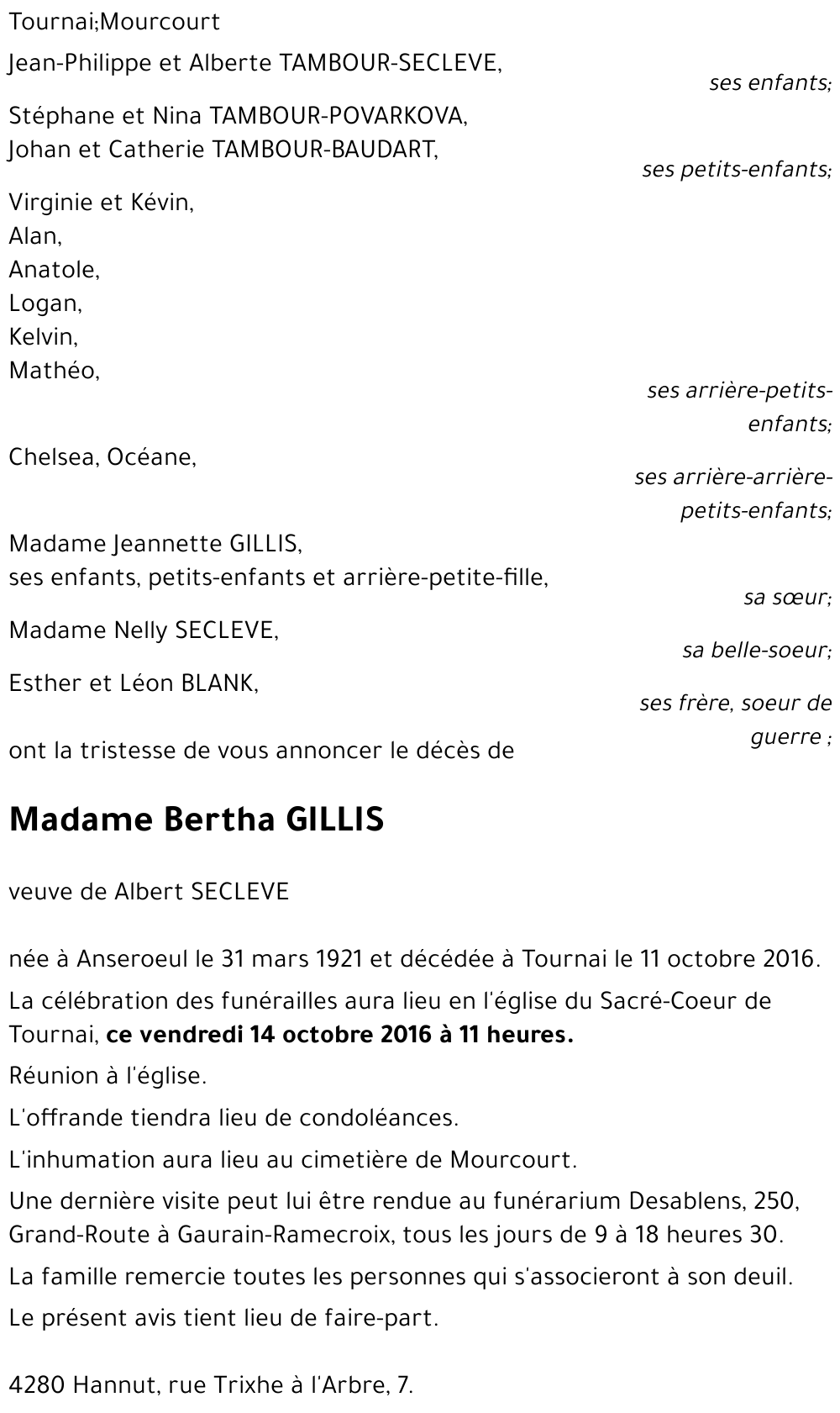 Bertha GILLIS