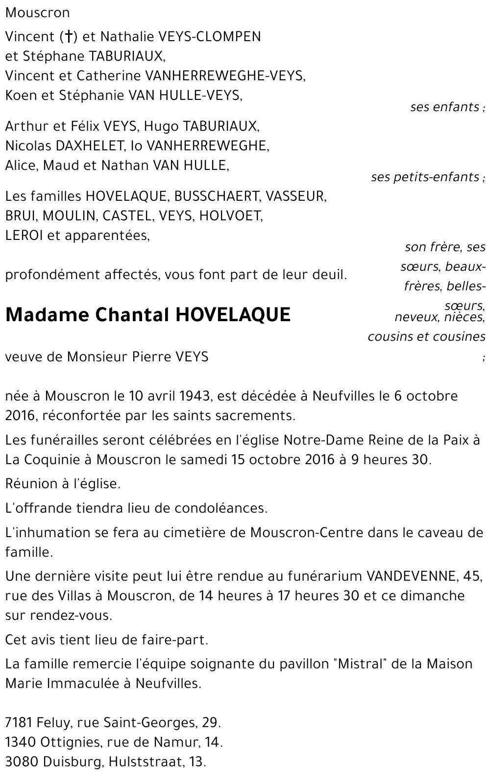 Chantal HOVELAQUE