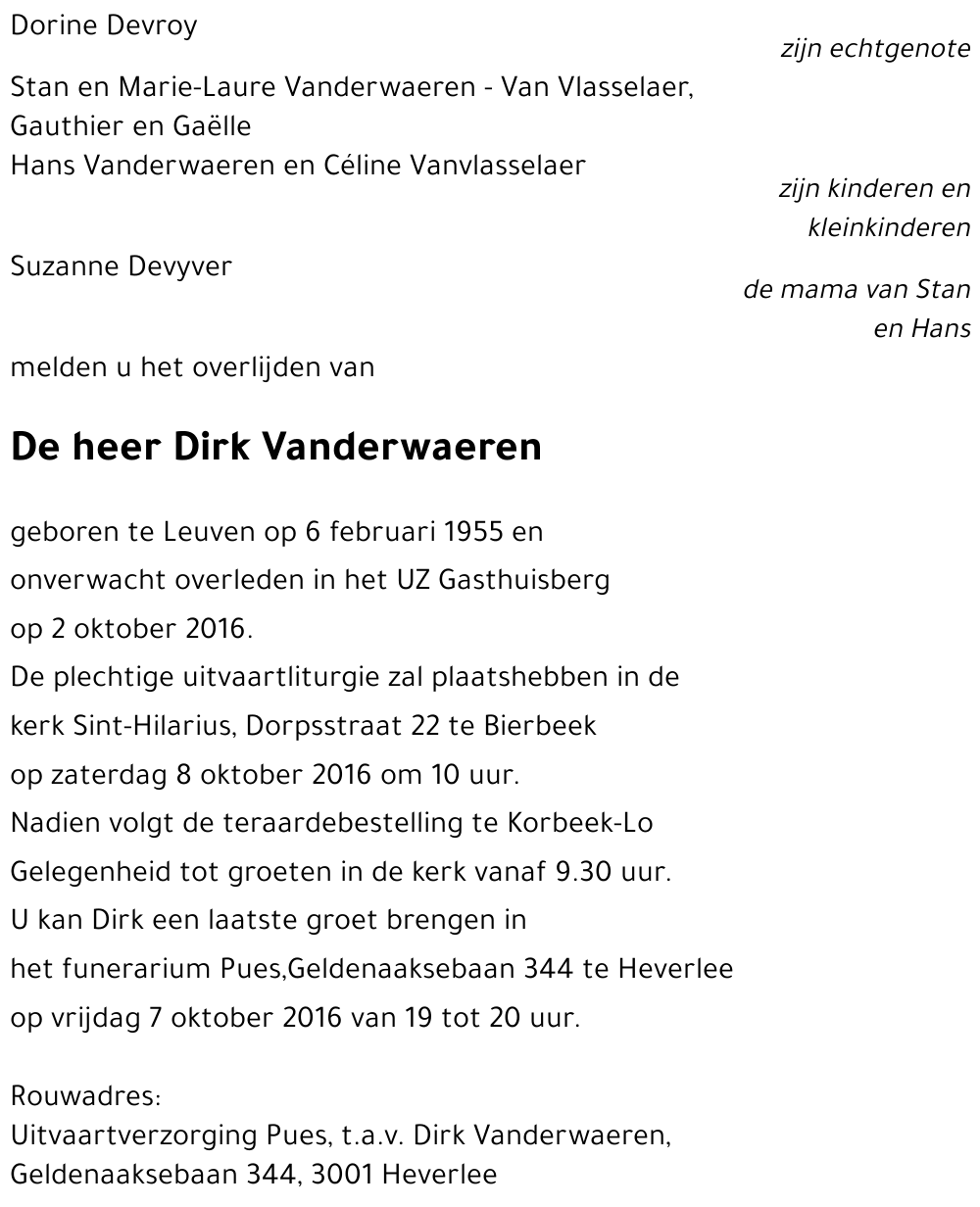 Dirk Vanderwaeren