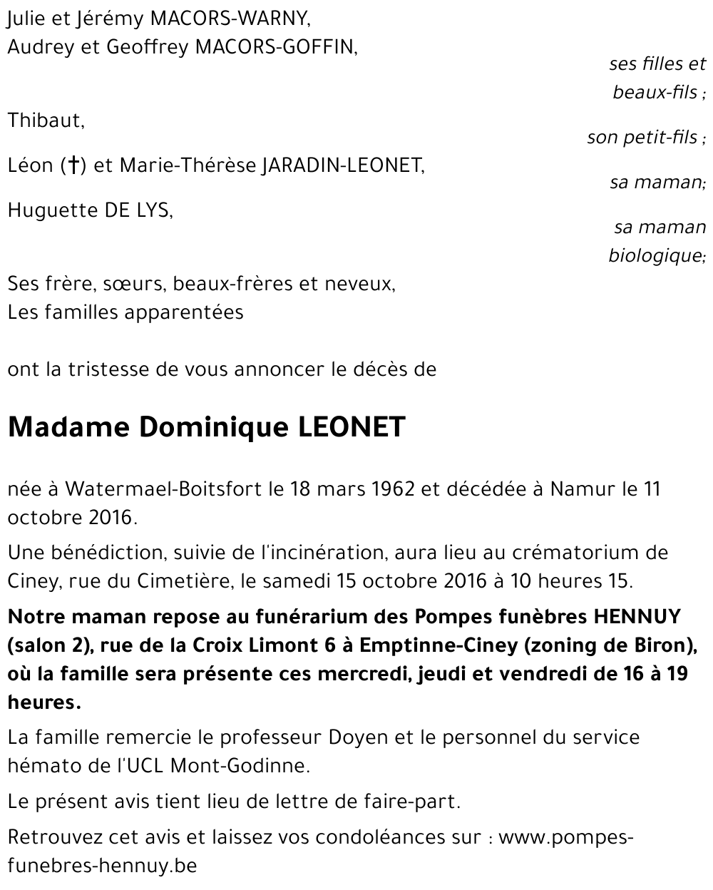 Dominique LEONET