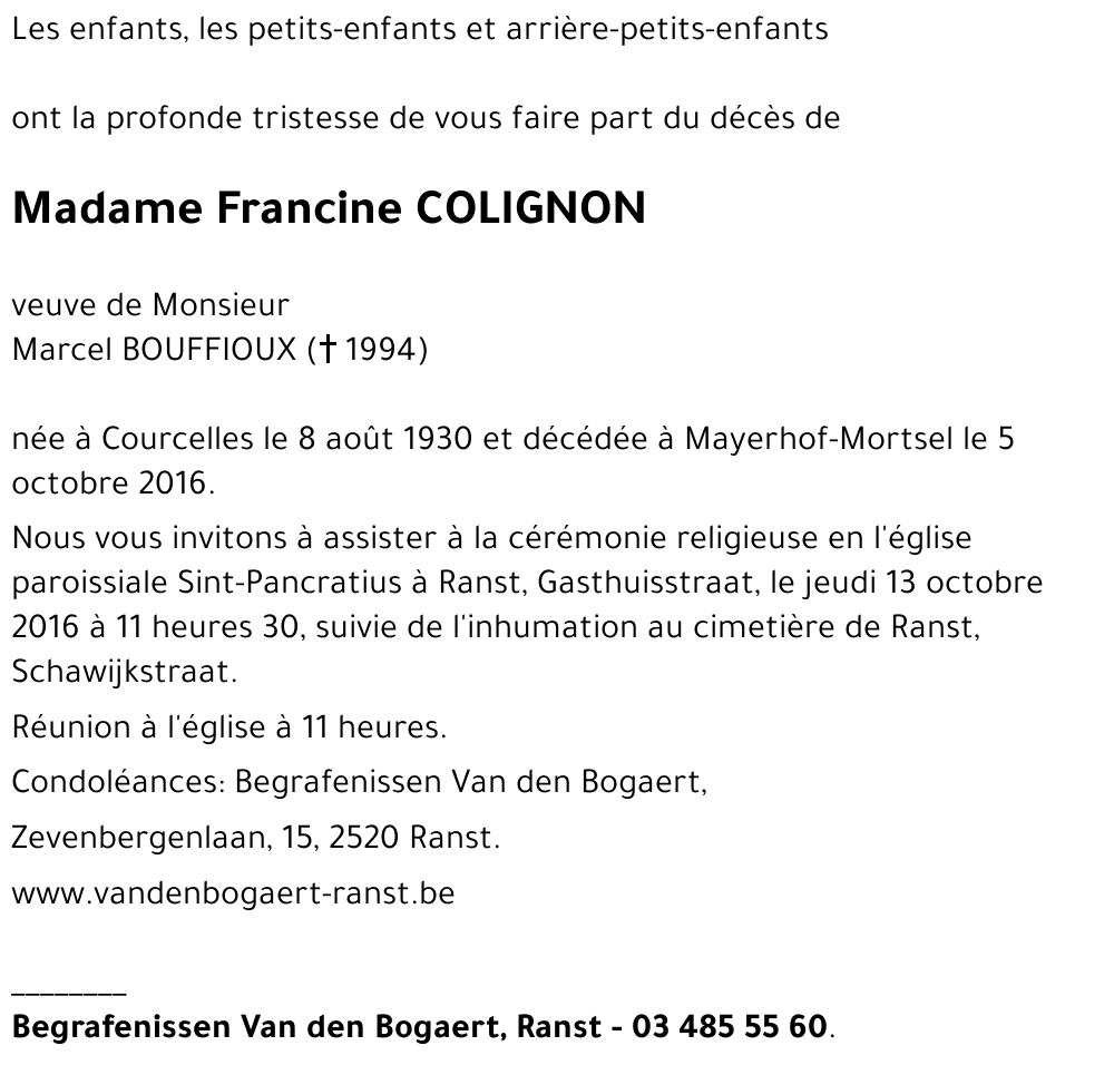 Francine COLIGNON