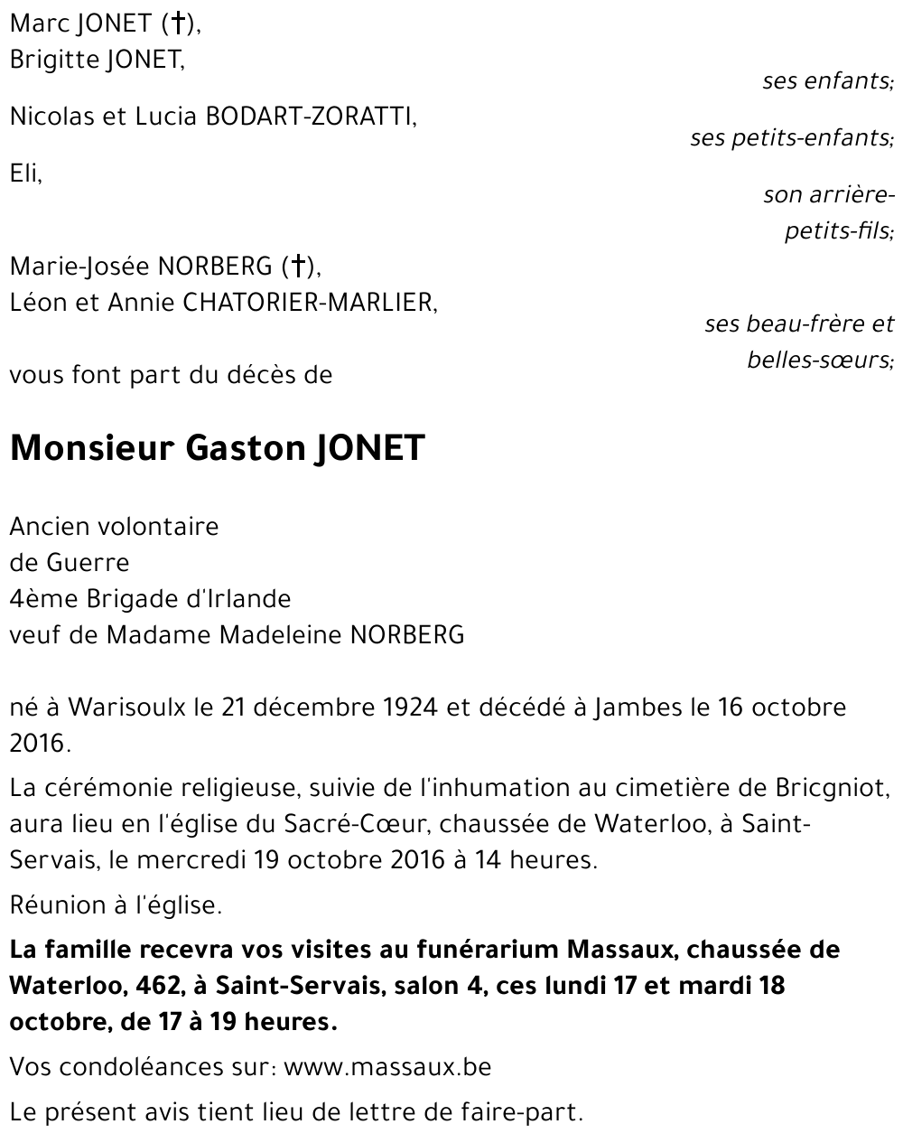 Gaston JONET