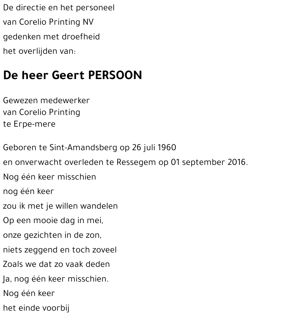 Geert PERSOON