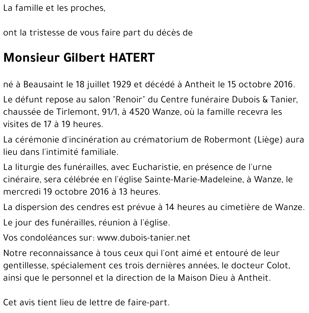 Gilbert HATERT