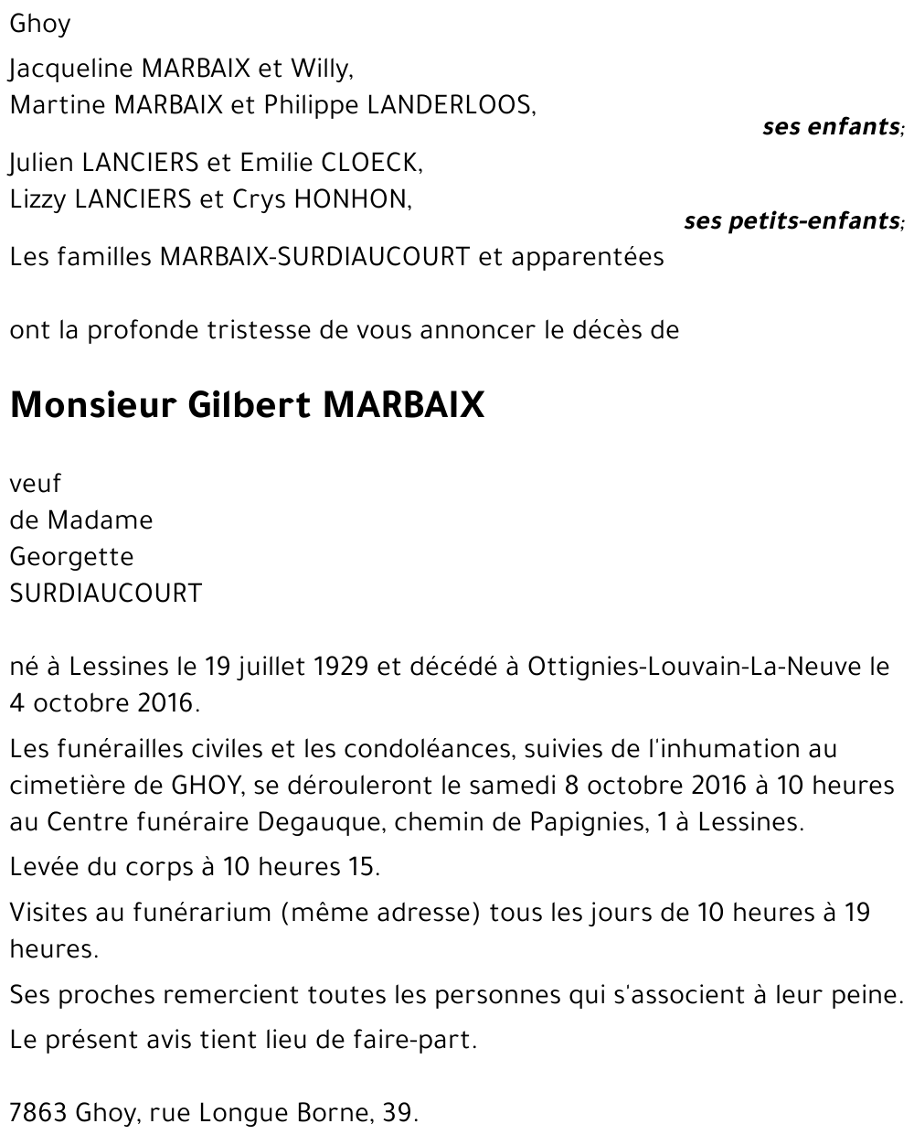 Gilbert MARBAIX