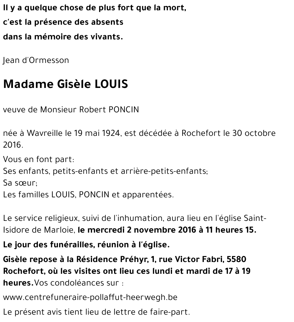 Gisèle LOUIS