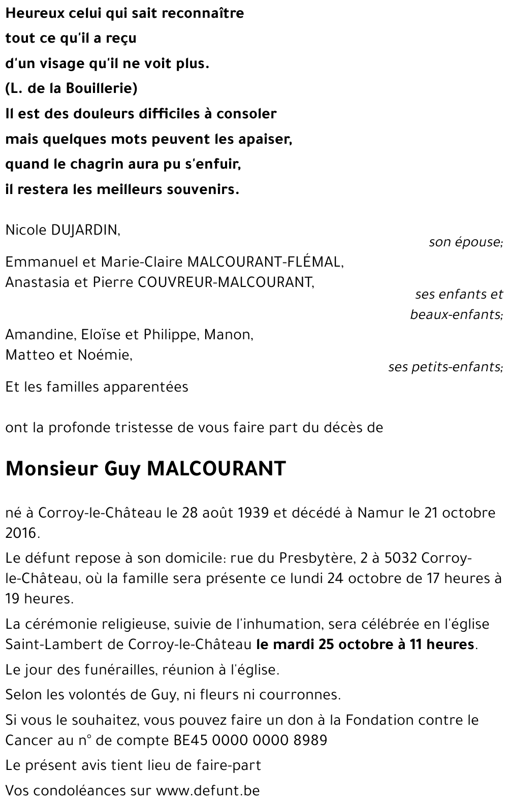 Guy MALCOURANT