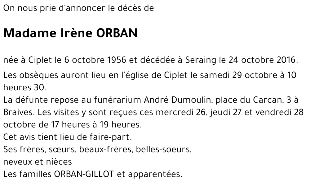 Irène ORBAN