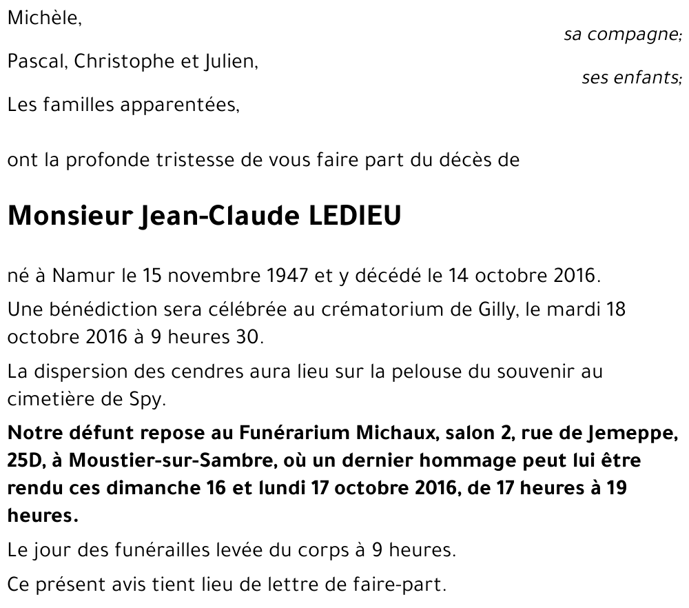 Jean-Claude LEDIEU