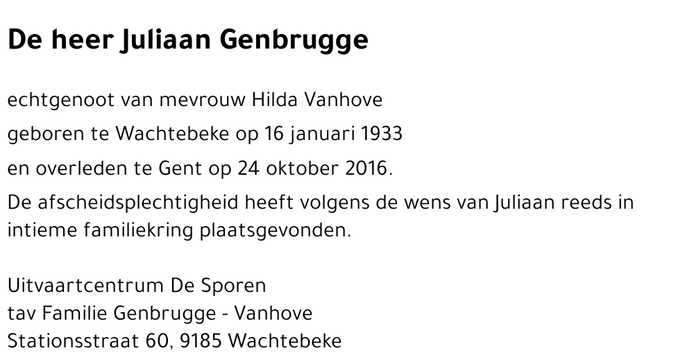 Juliaan Genbrugge