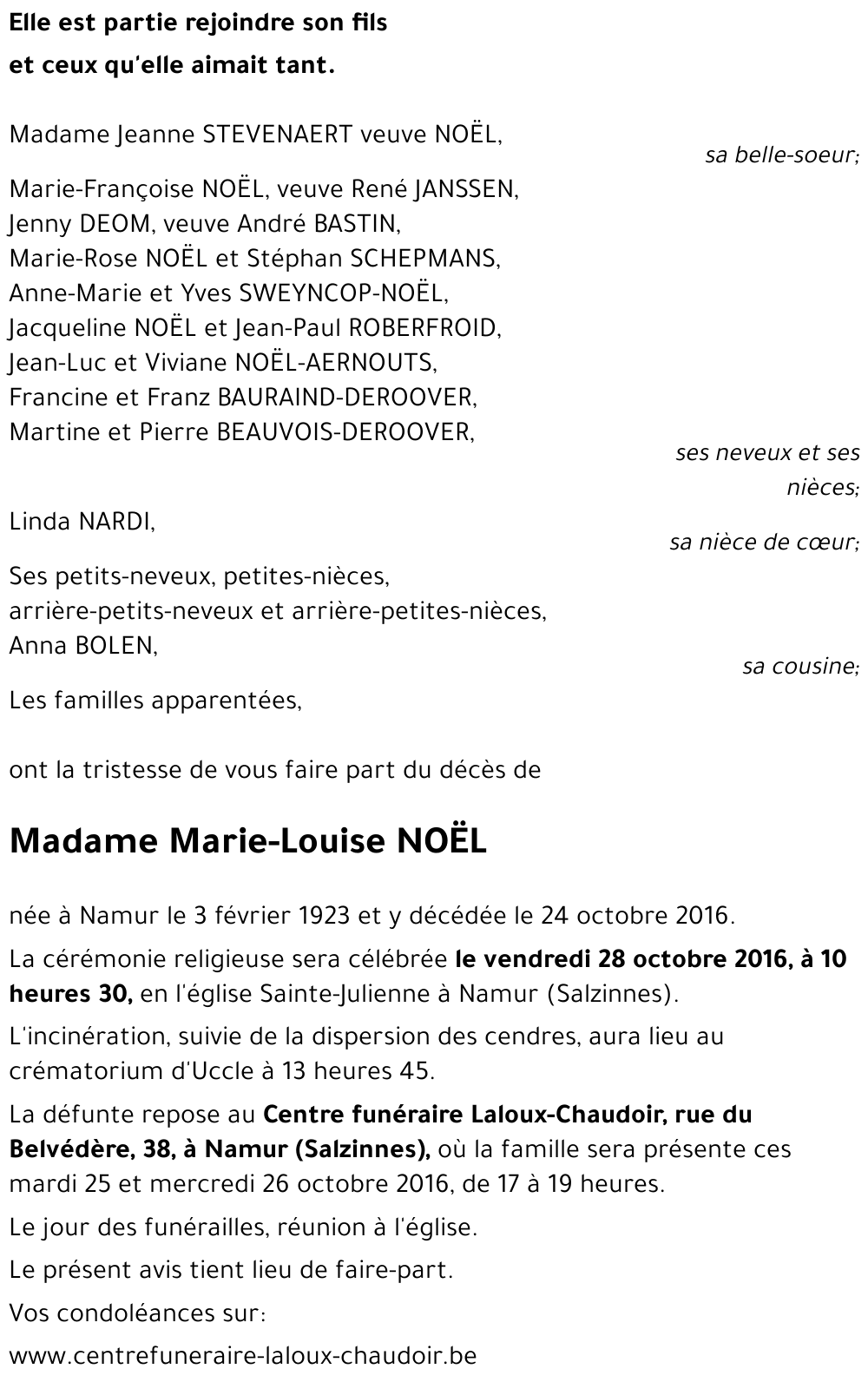 Marie-Louise NOËL