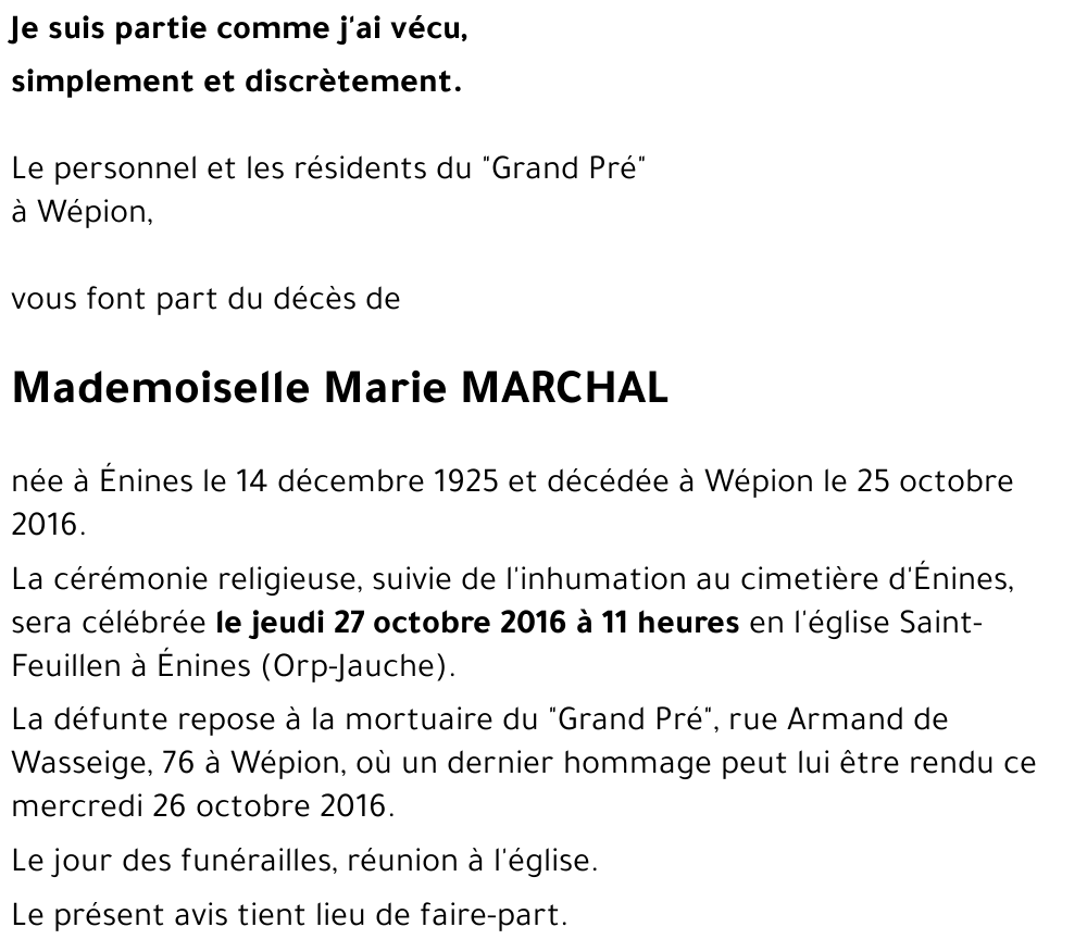 Marie MARCHAL