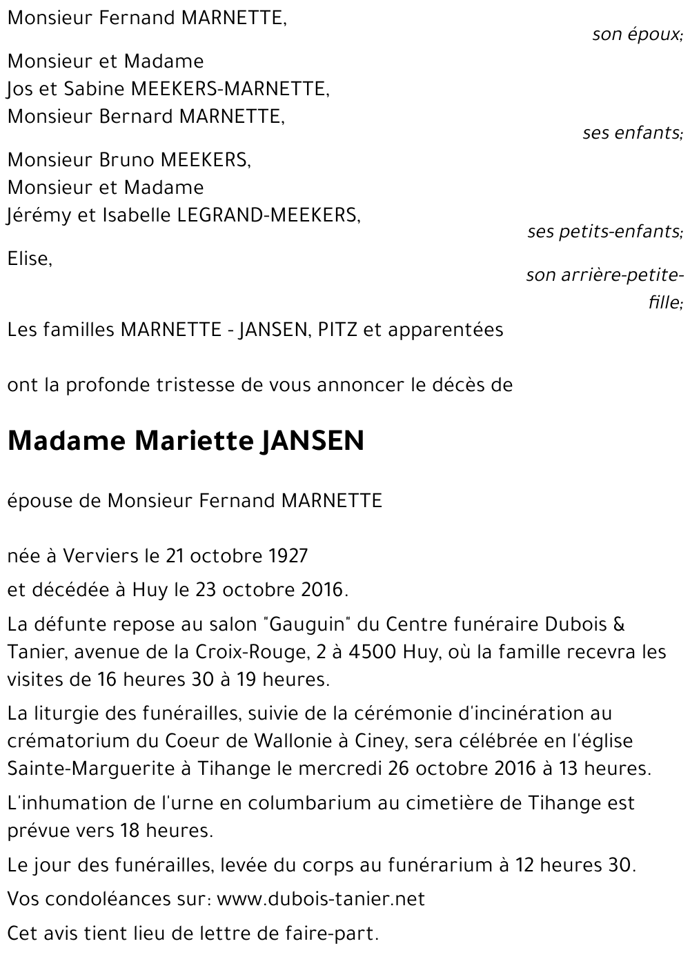 Mariette JANSEN