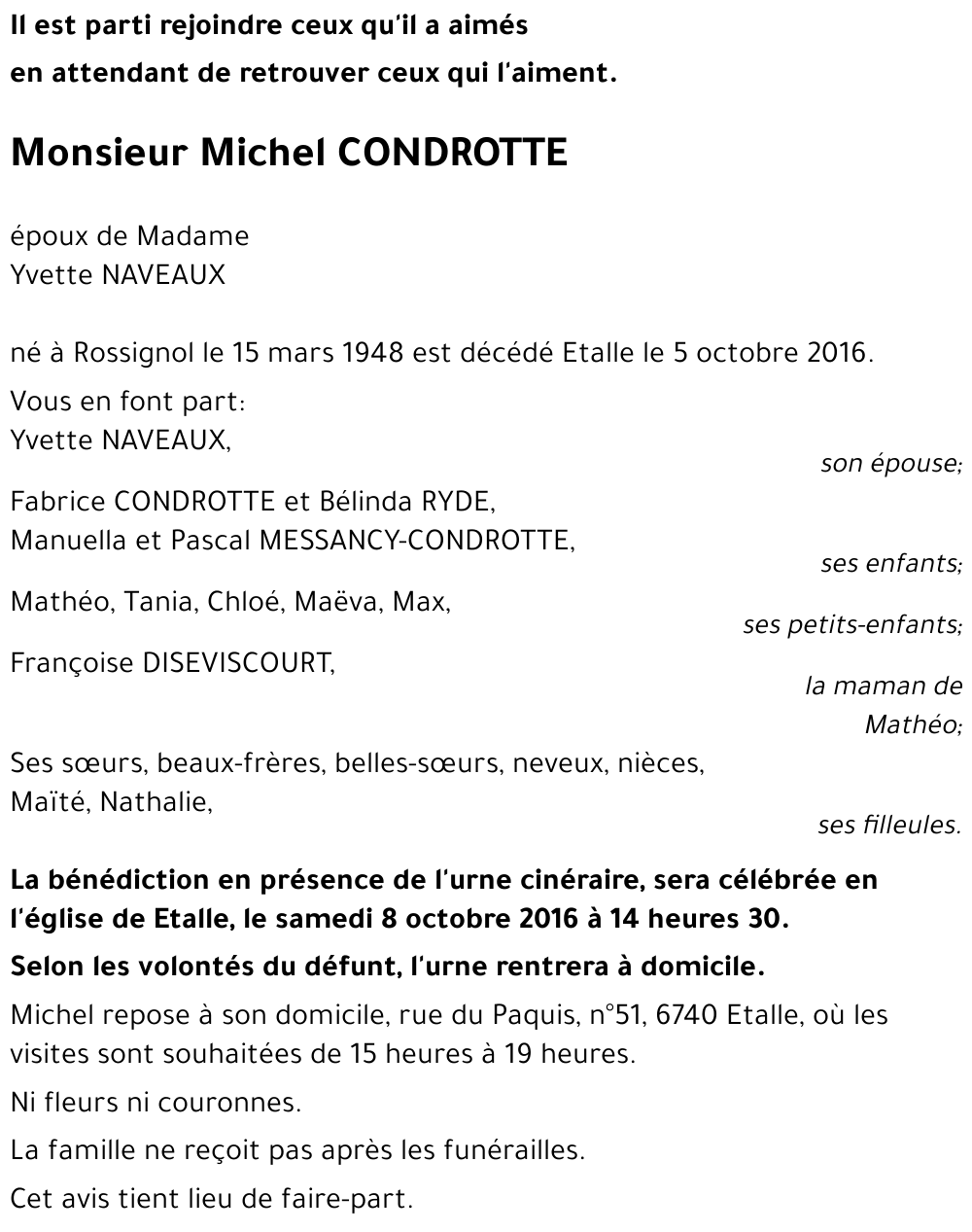 Michel CONDROTTE 