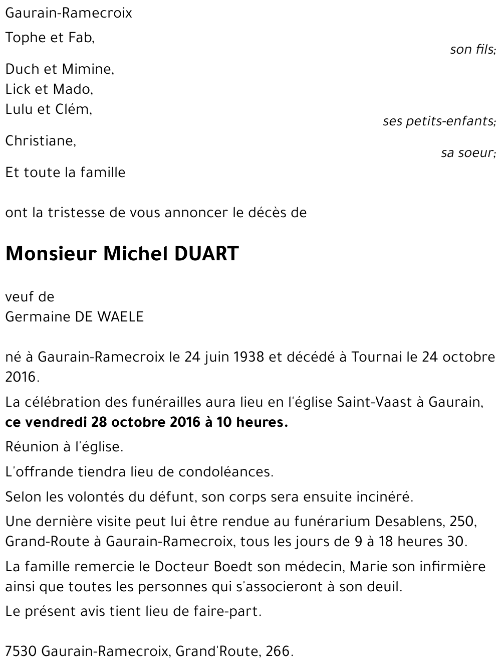 Michel DUART