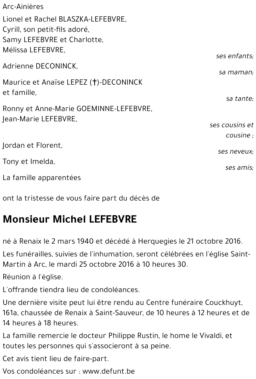 Michel LEFEBVRE