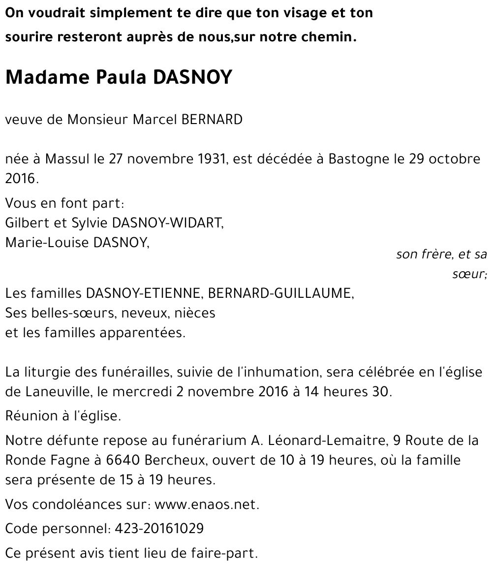 Paula DASNOY