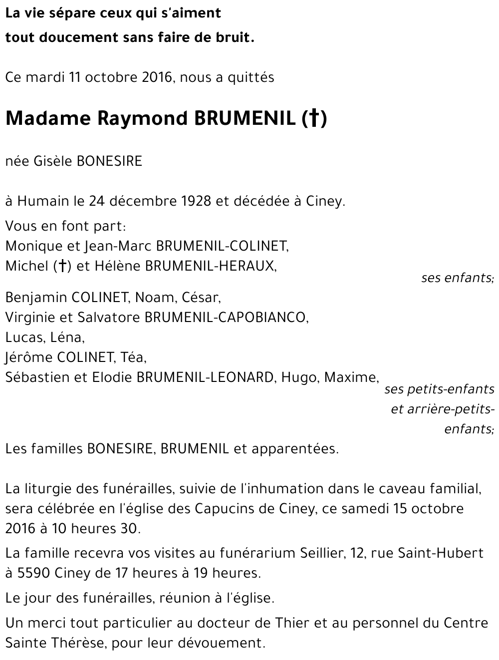 Raymond ((+)) BRUMENIL