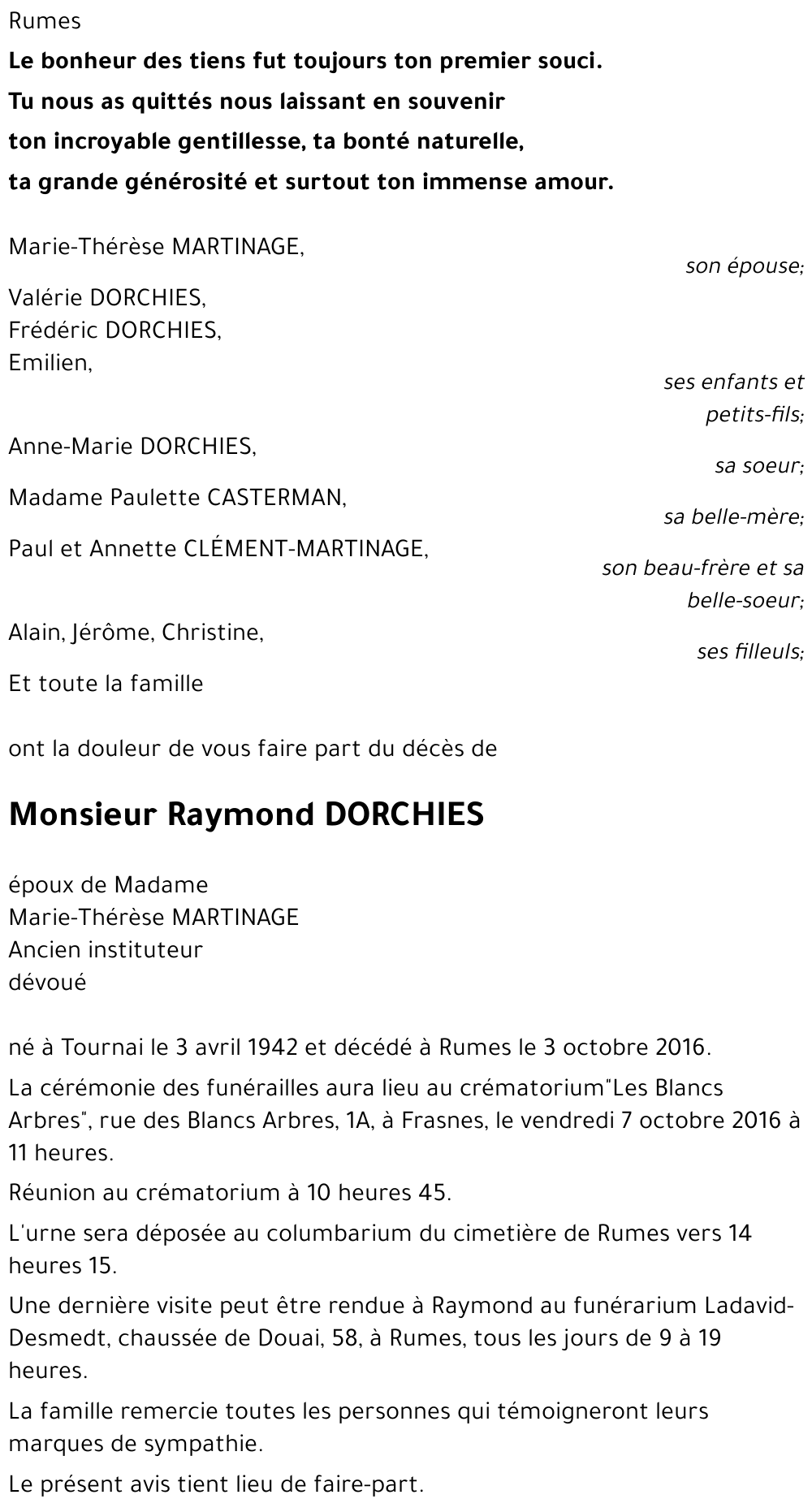 Raymond DORCHIES