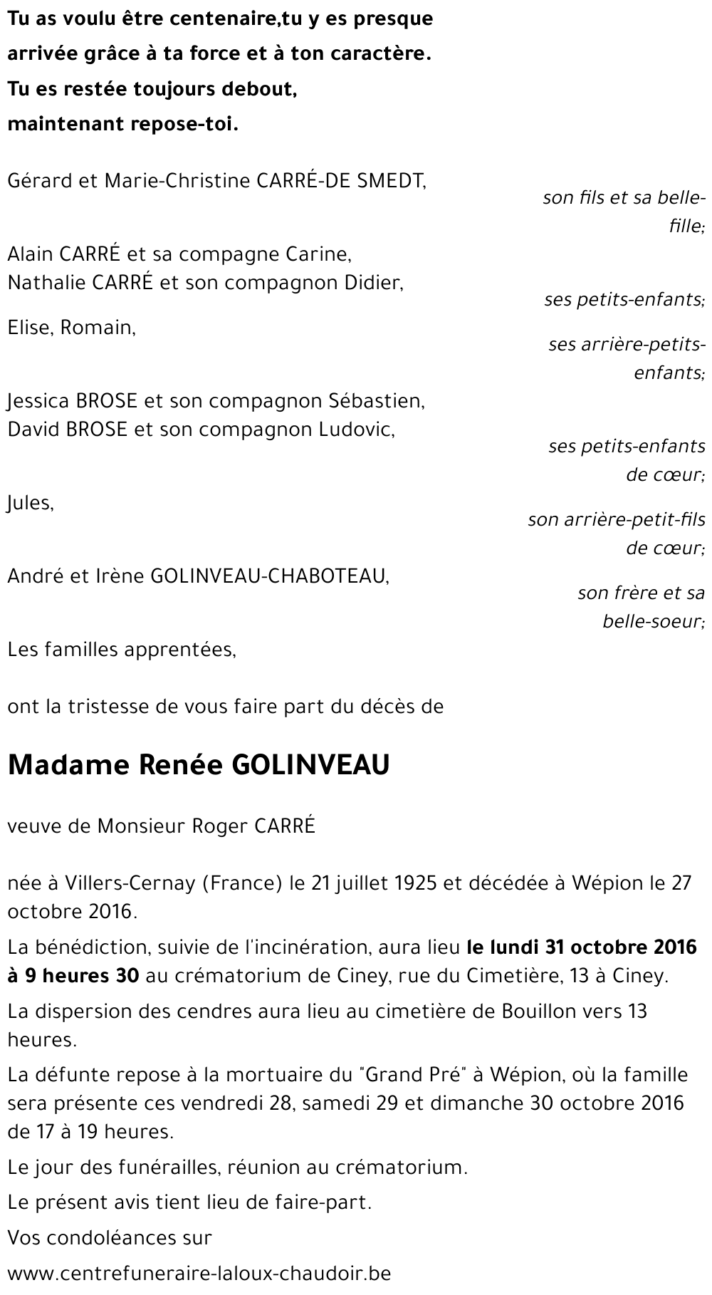 Renée GOLINVEAU