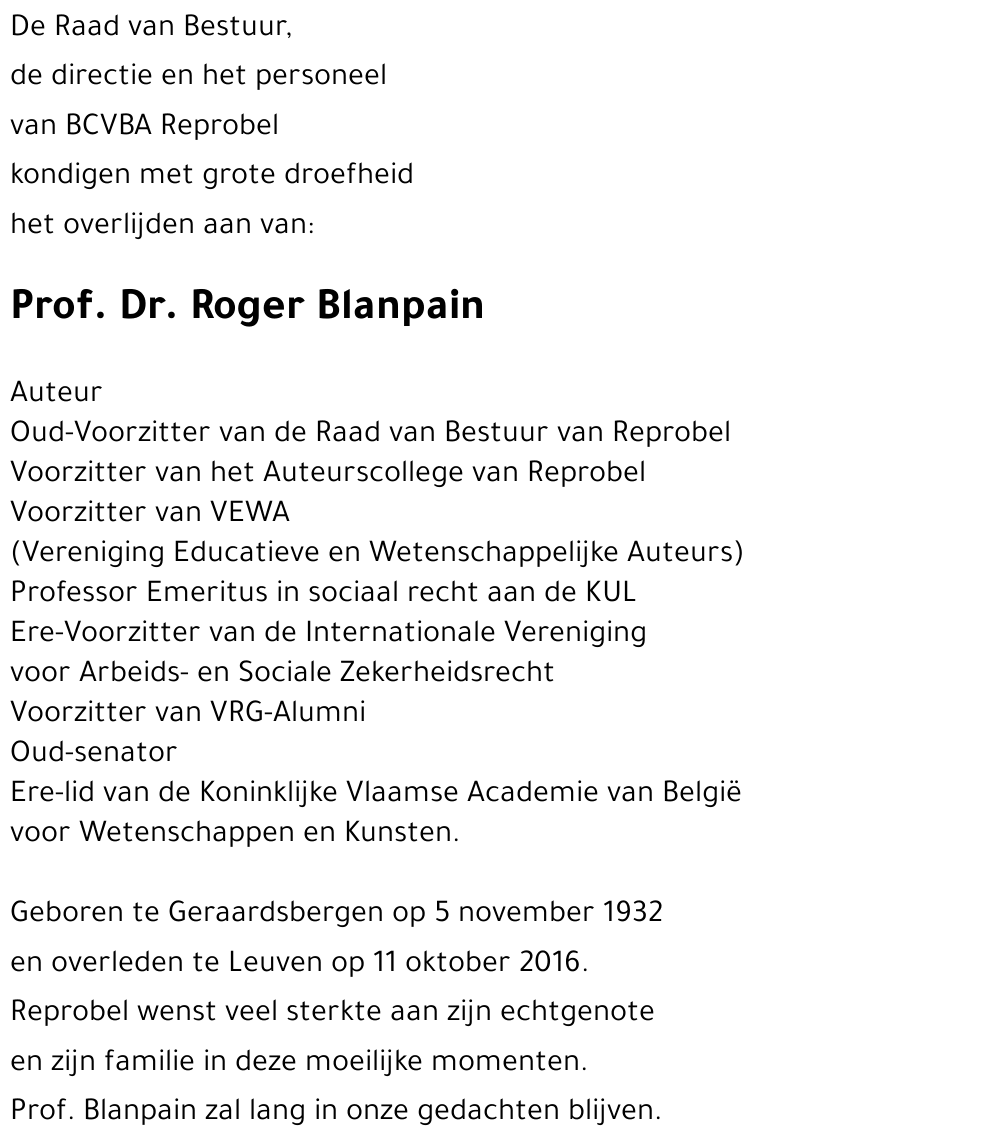 Roger BLANPAIN
