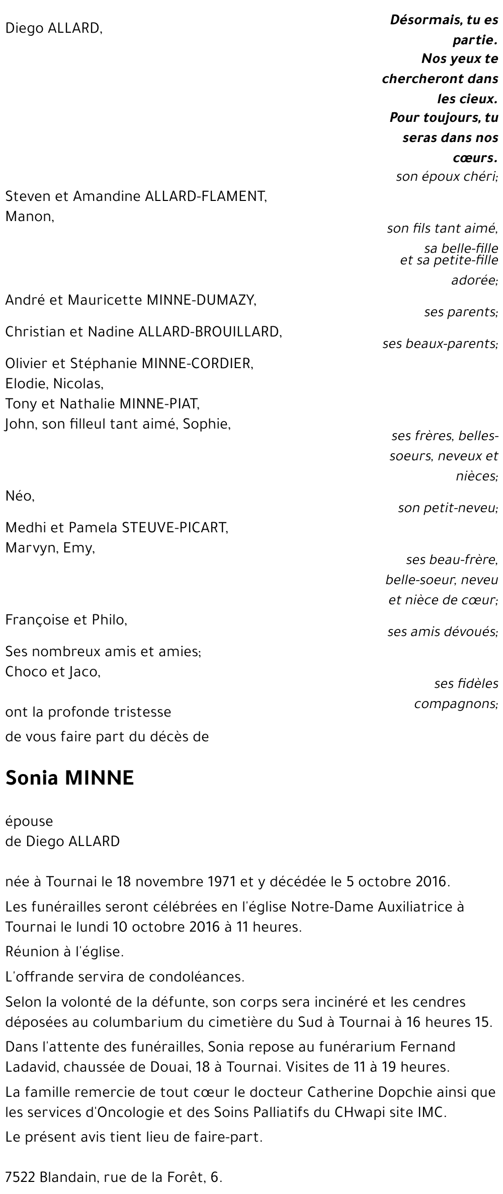 Sonia MINNE