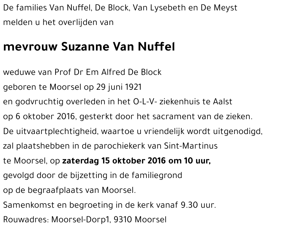 Suzanne Van Nuffel