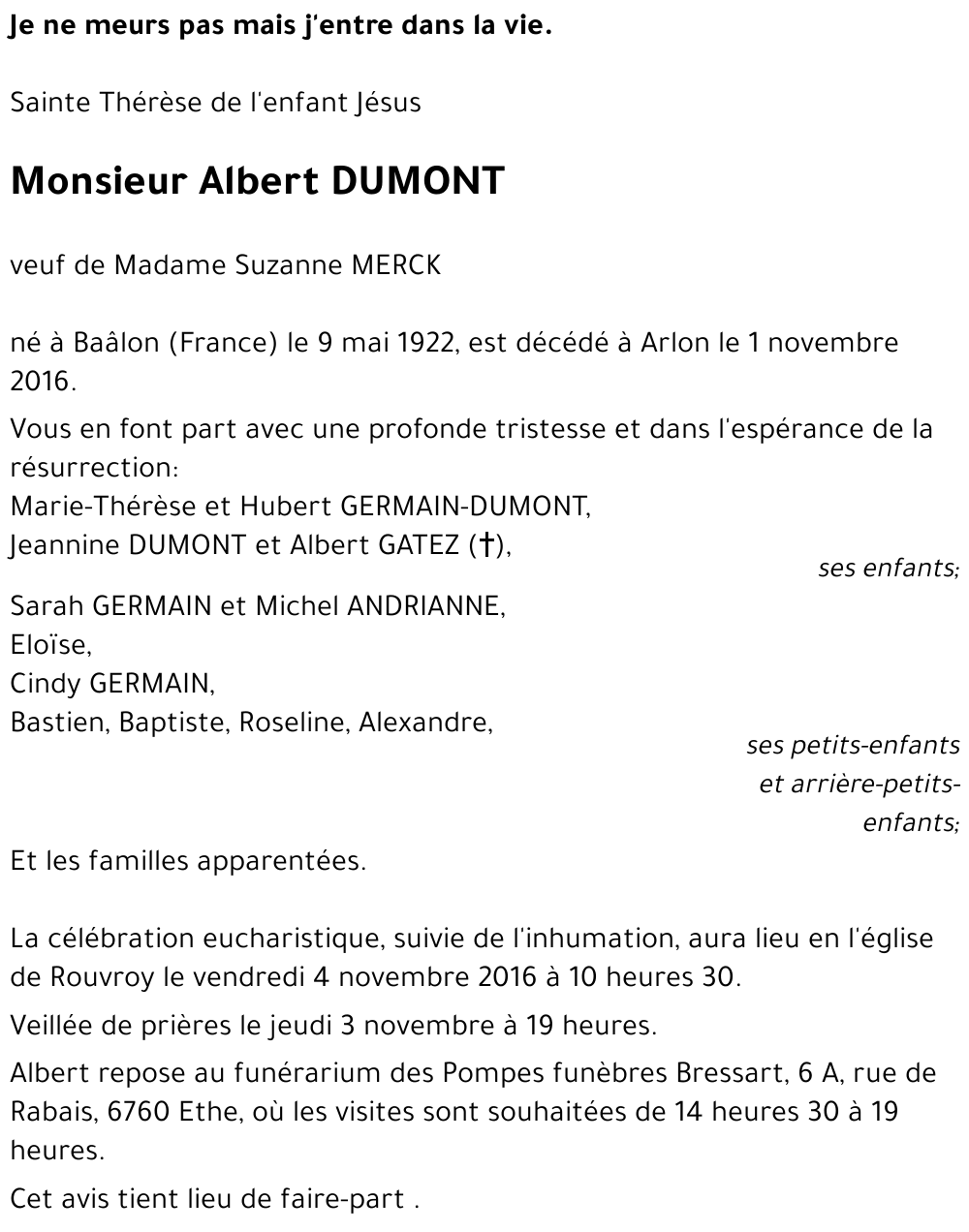 Albert DUMONT 