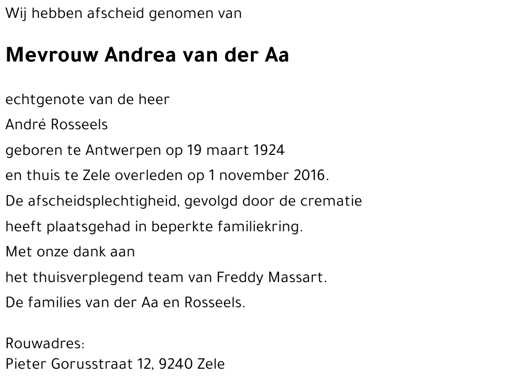 Andrea van der Aa