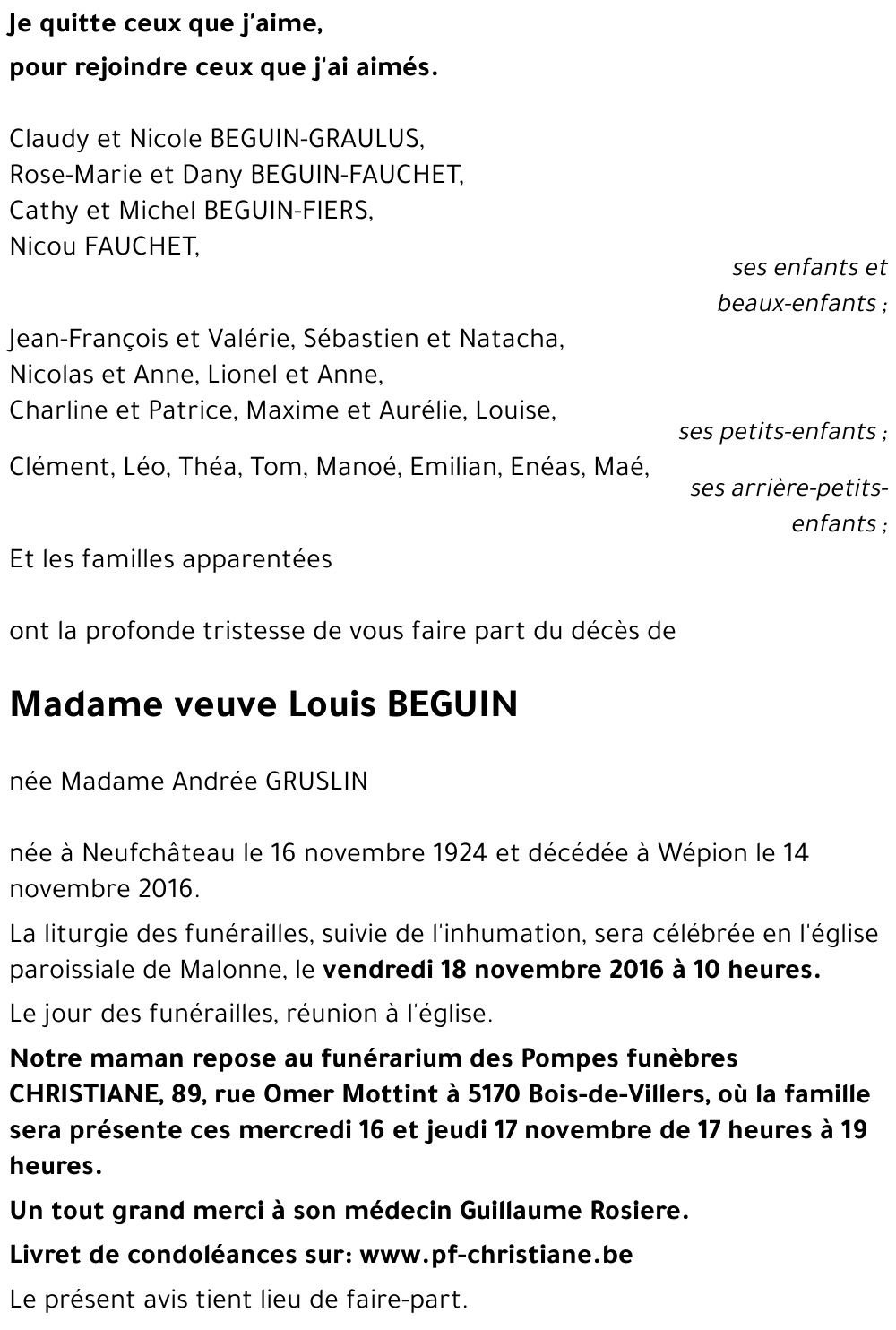 Andrée GRUSLIN