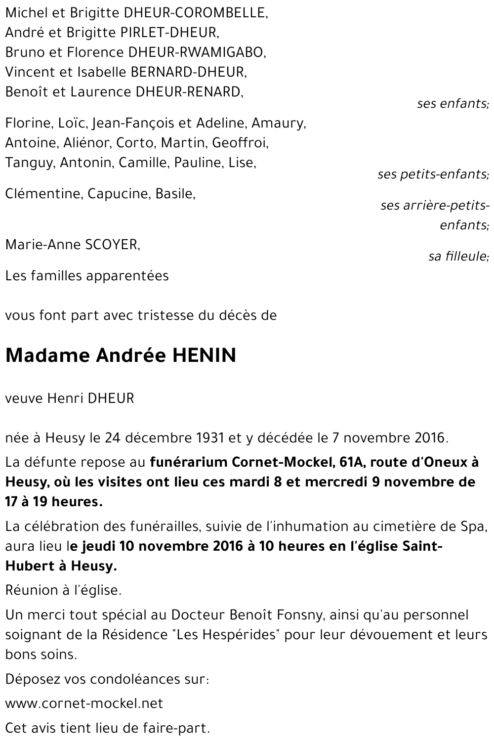 Andrée HENIN