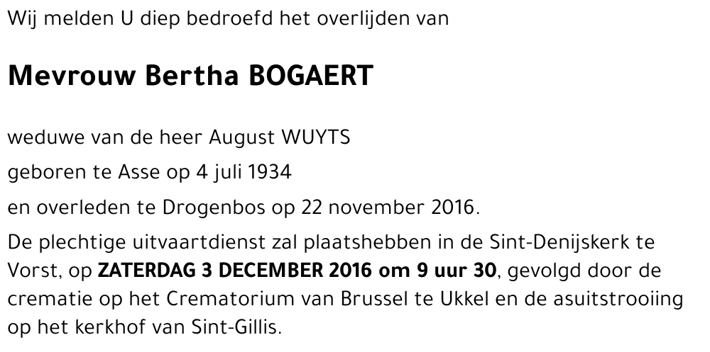 Bertha BOGAERT