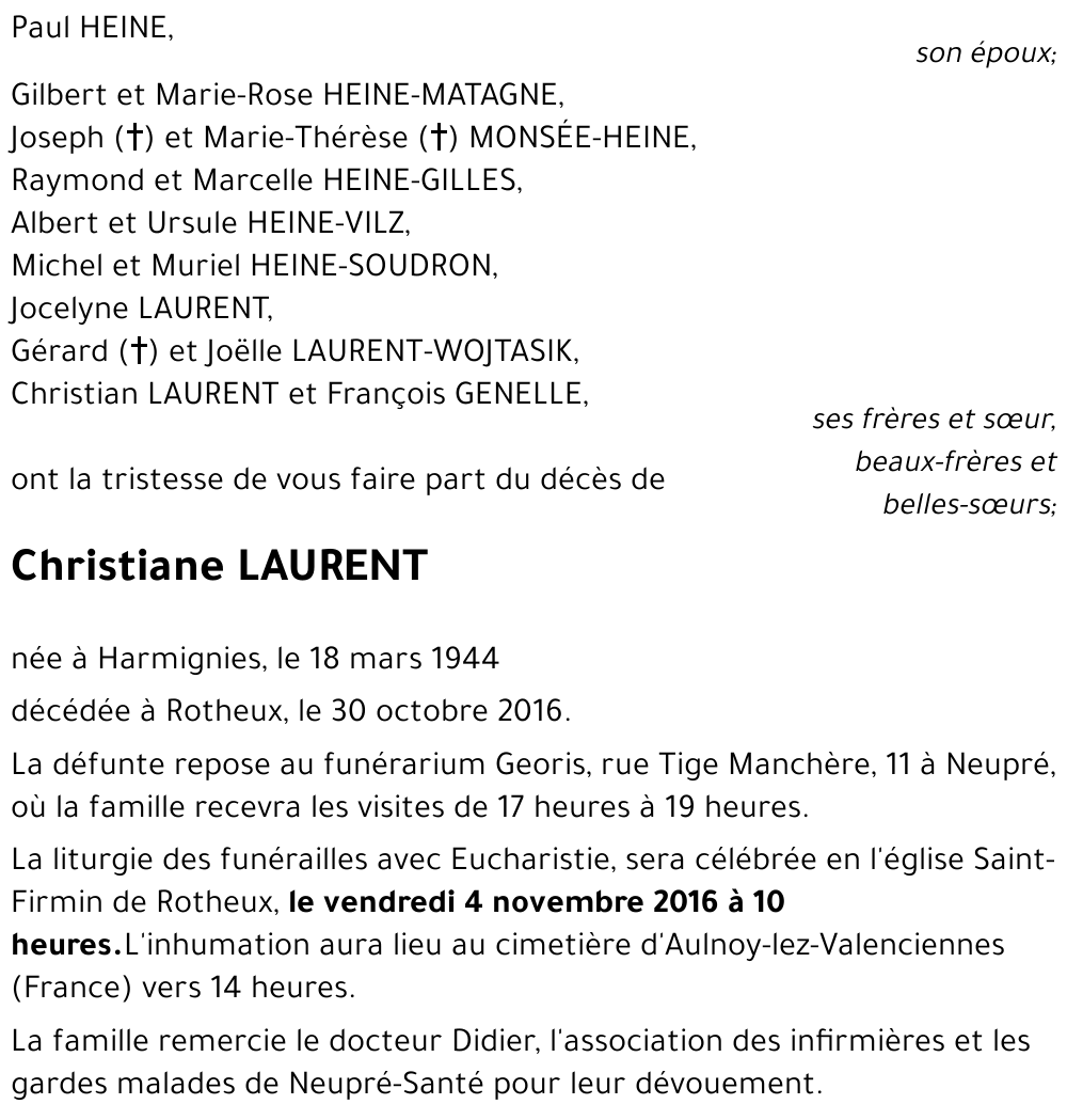 Christiane LAURENT