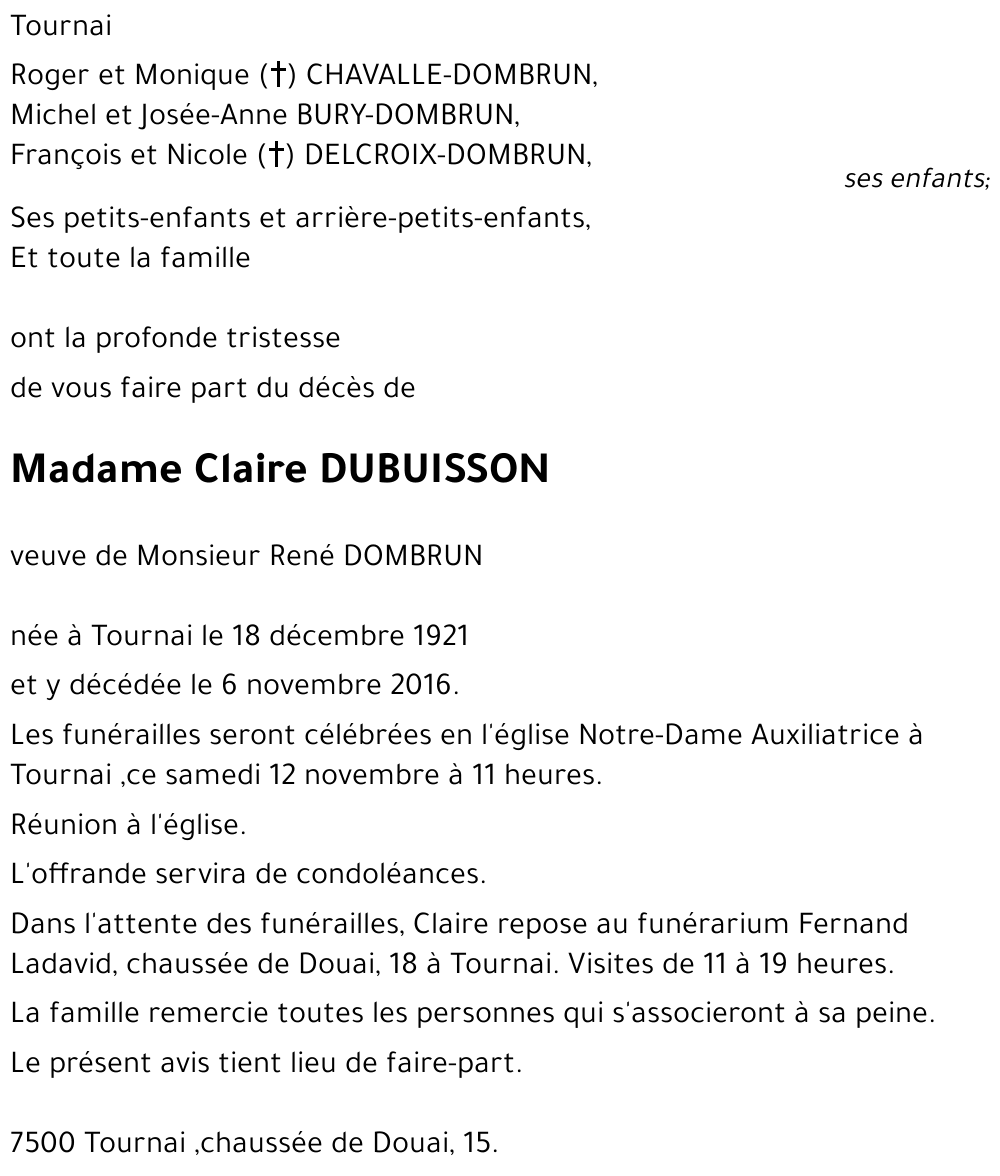 Claire DUBUISSON