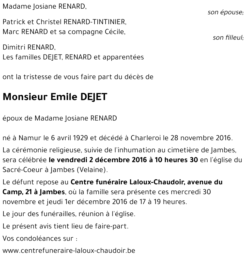 Emile DEJET
