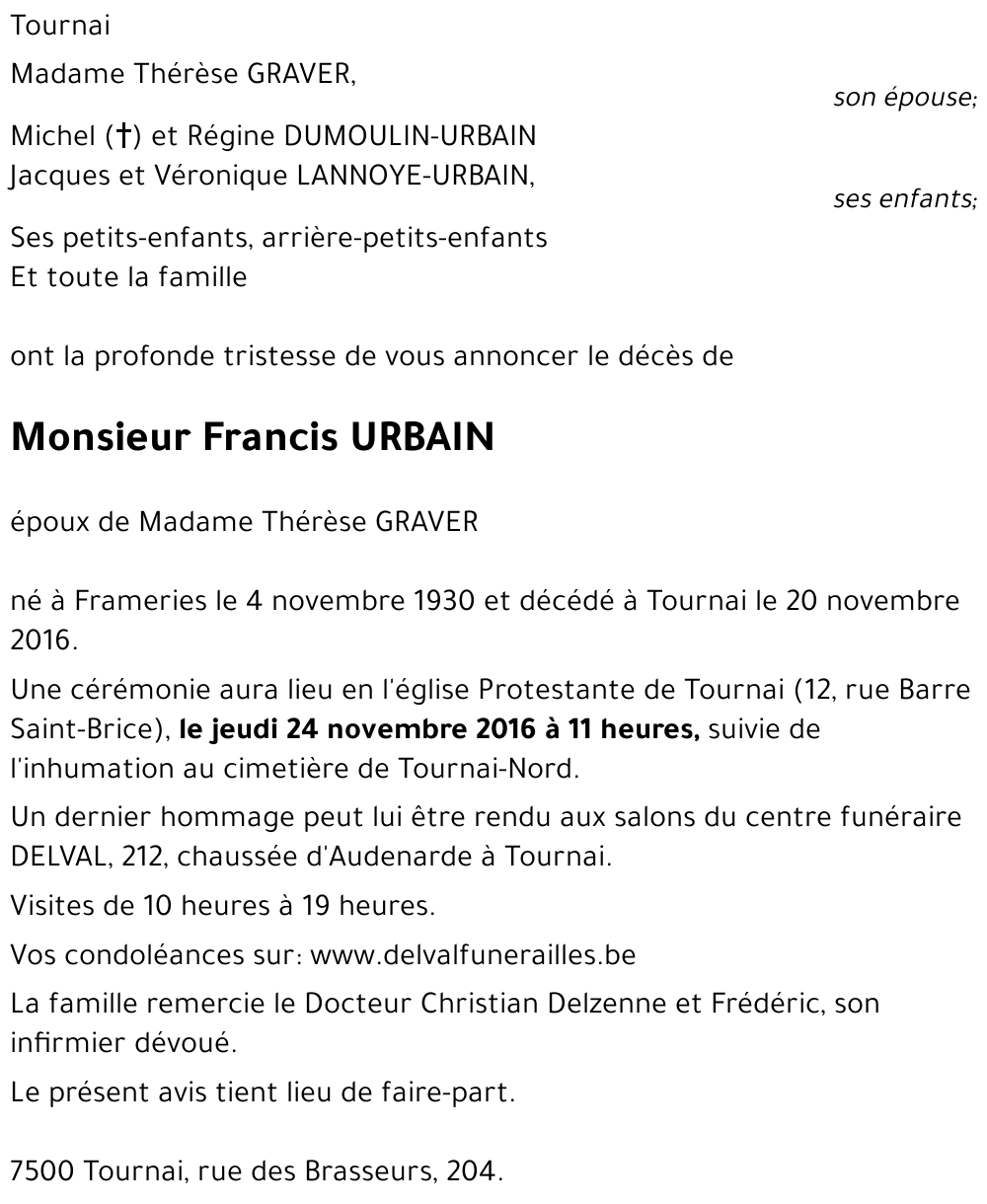 Francis URBAIN