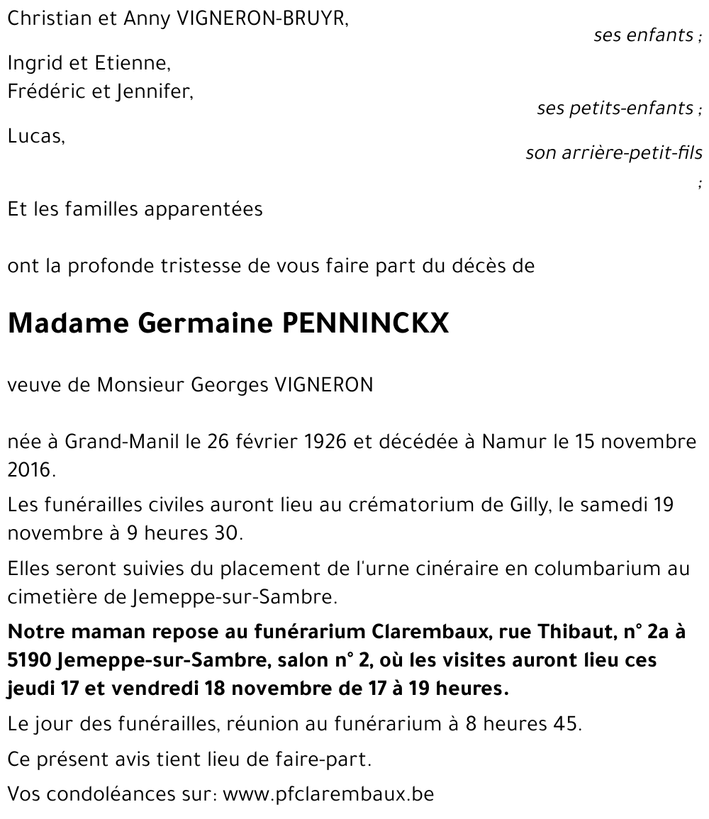 Germaine PENNINCKX