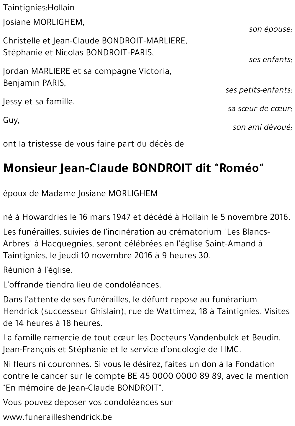 Jean-Claude BONDROIT