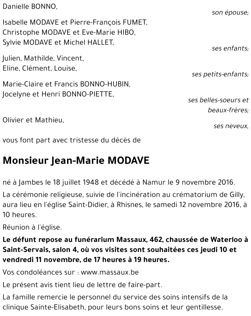 Jean-Marie MODAVE