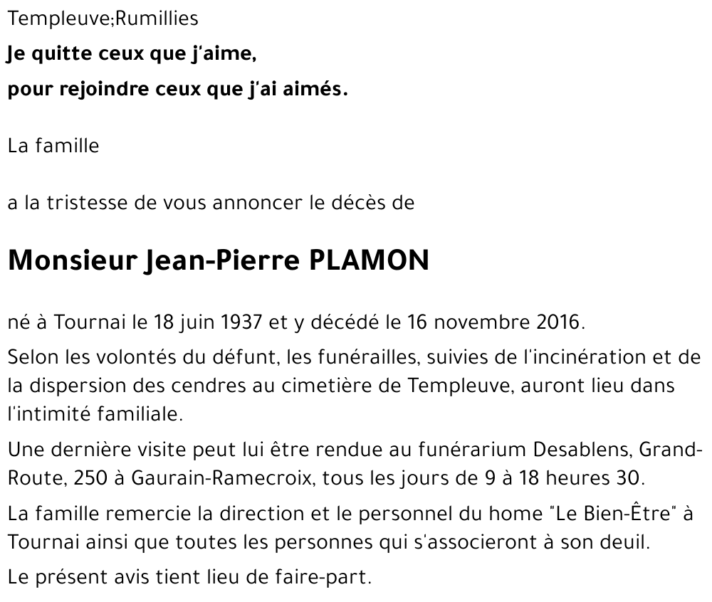 Jean-Pierre PLAMON