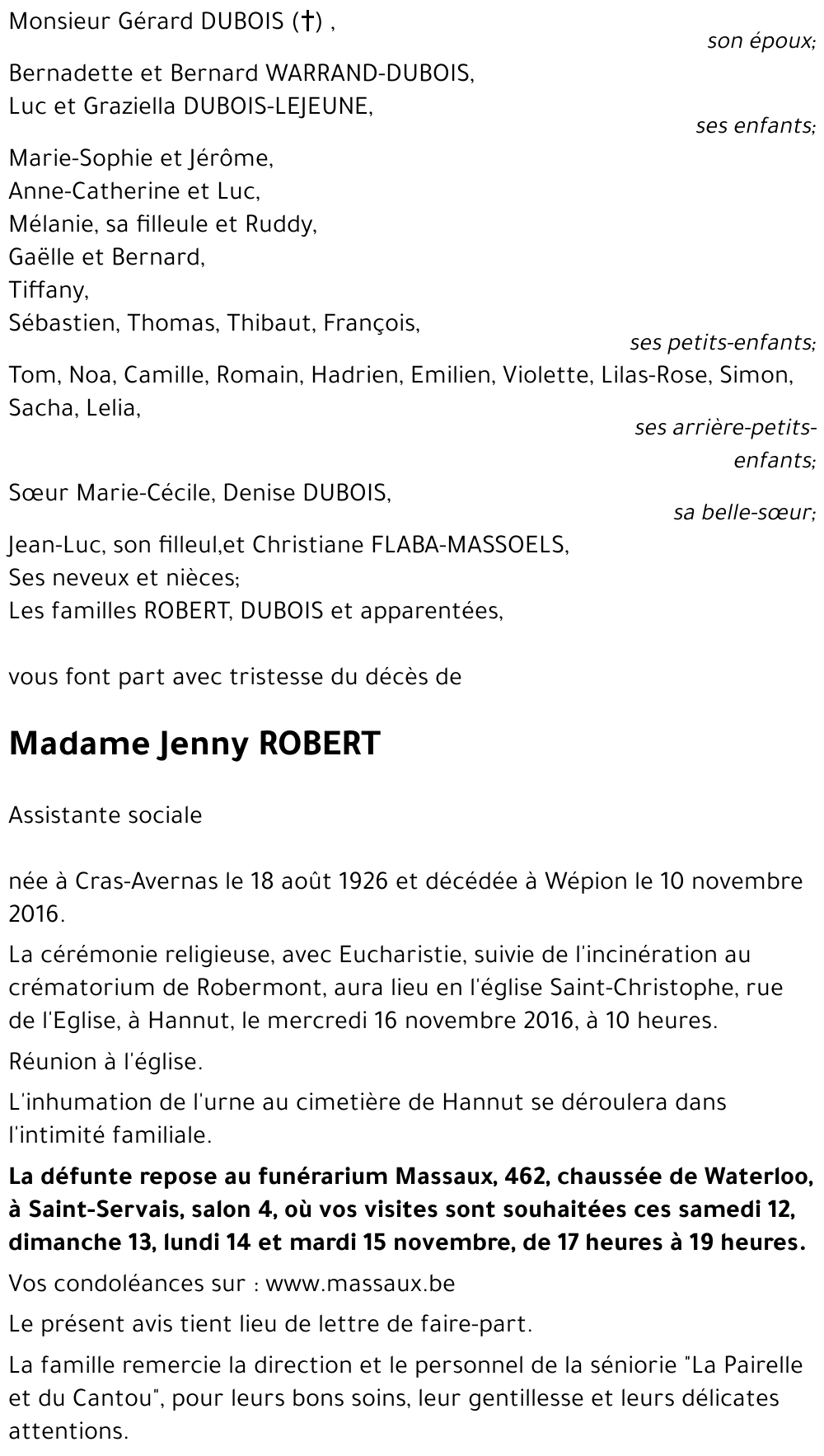 Jenny ROBERT