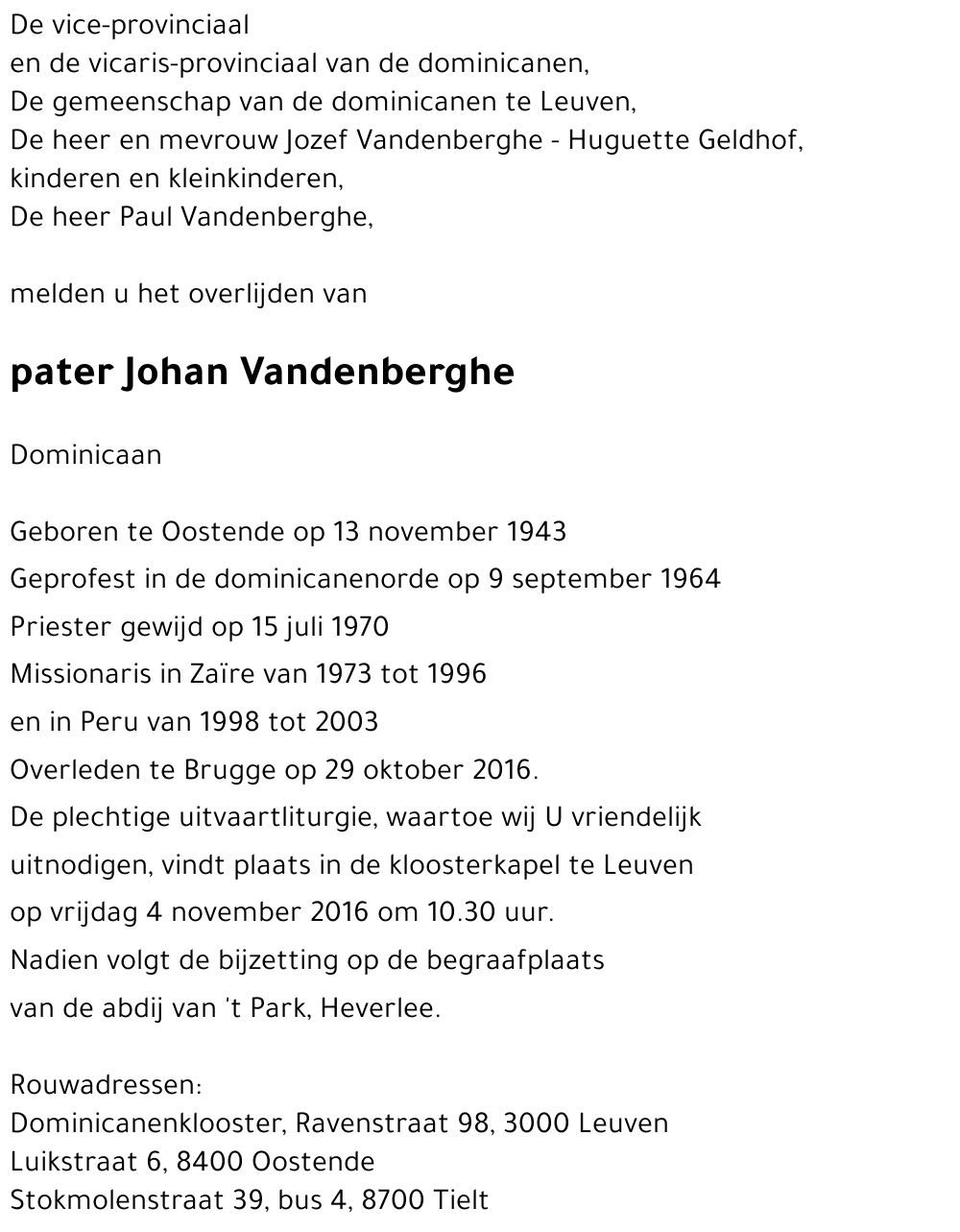 Johan Vandenberghe