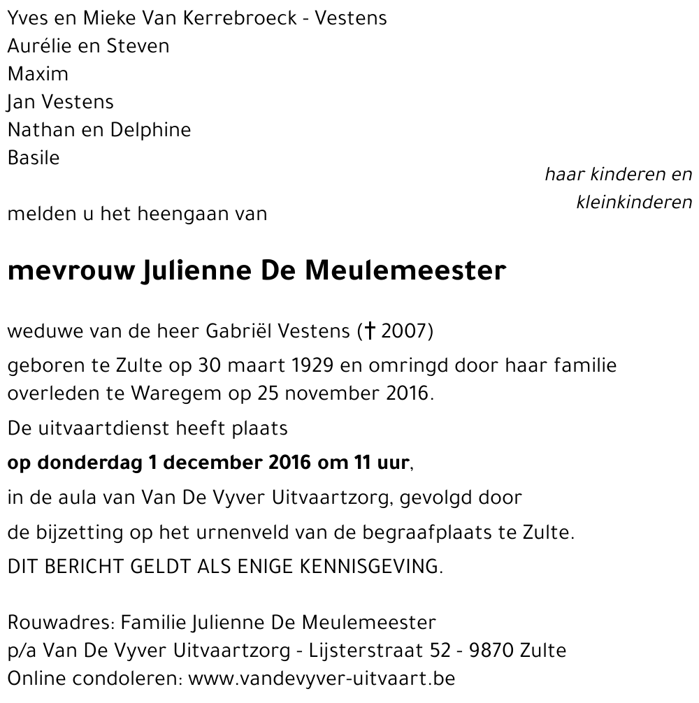 Julienne De Meulemeester