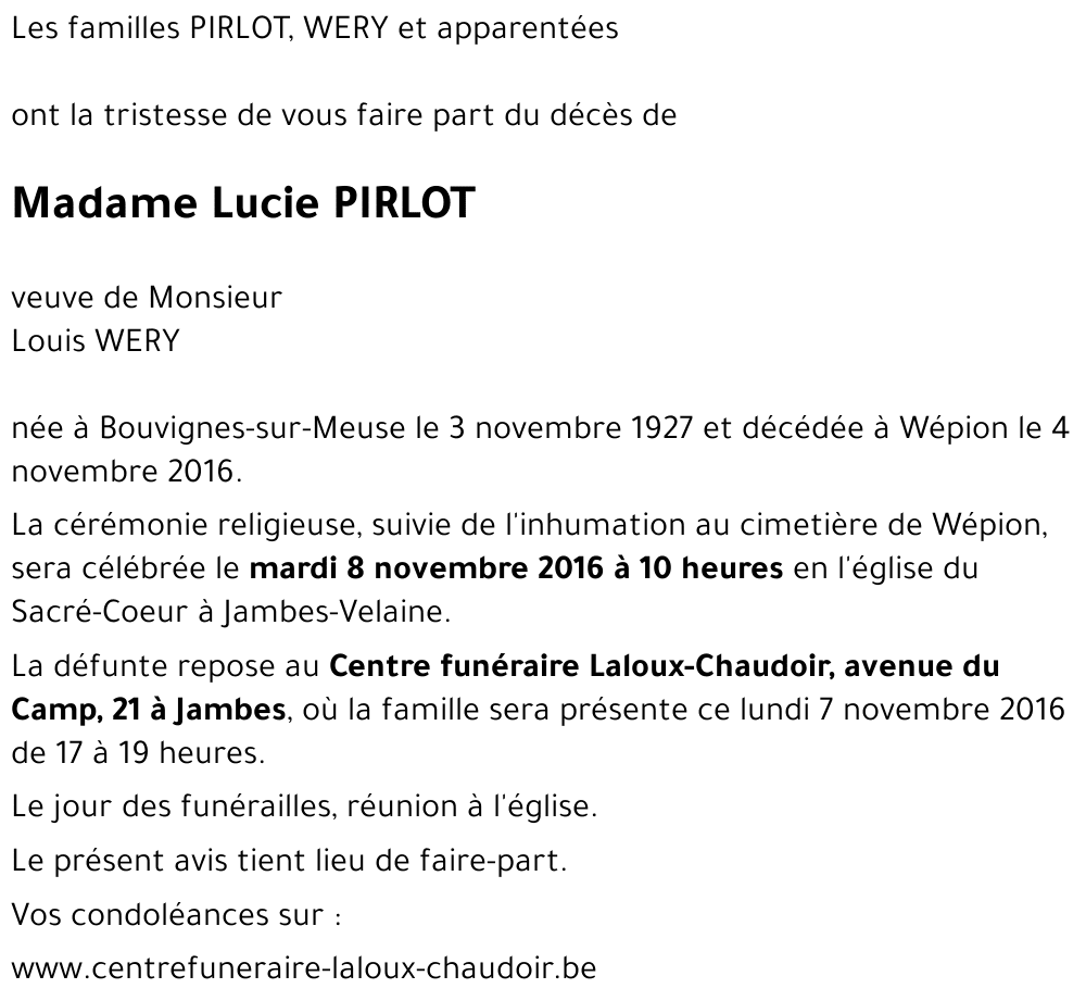 Lucie PIRLOT