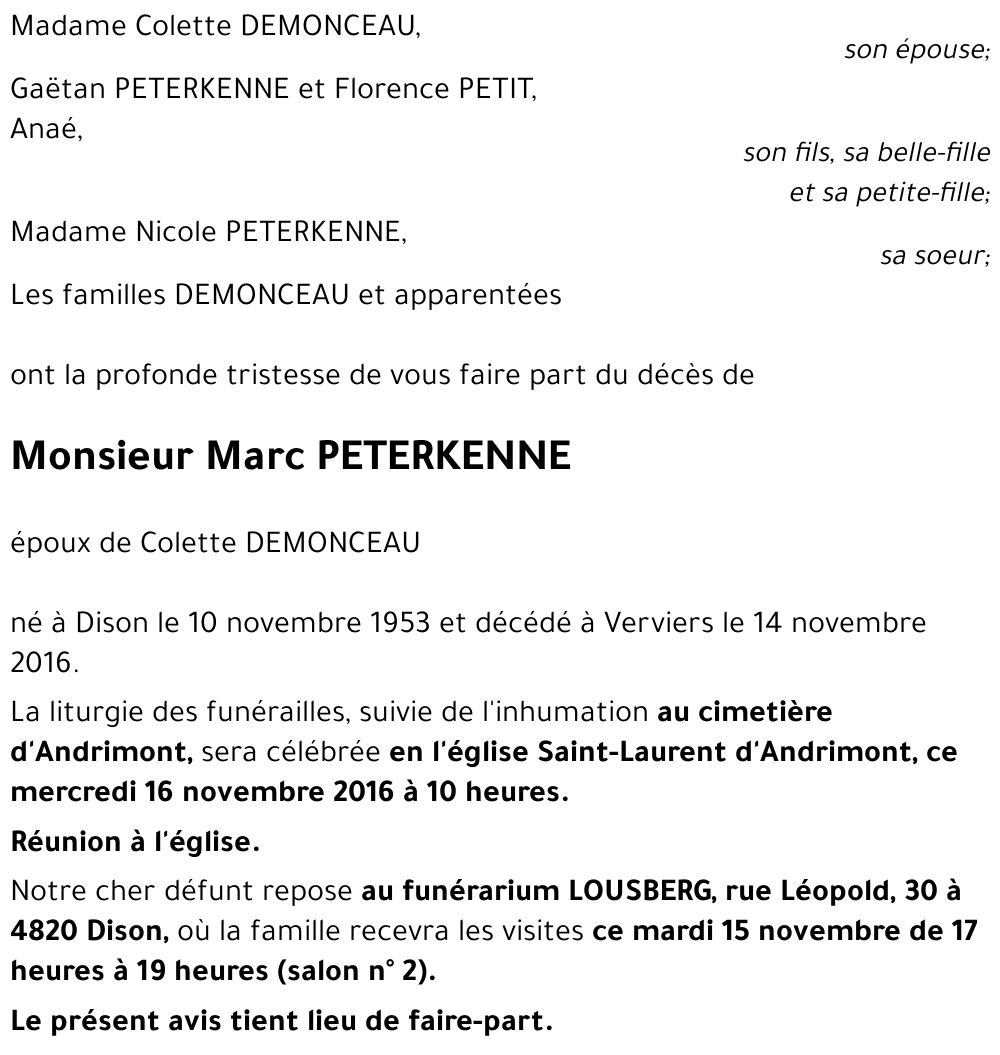 Marc PETERKENNE