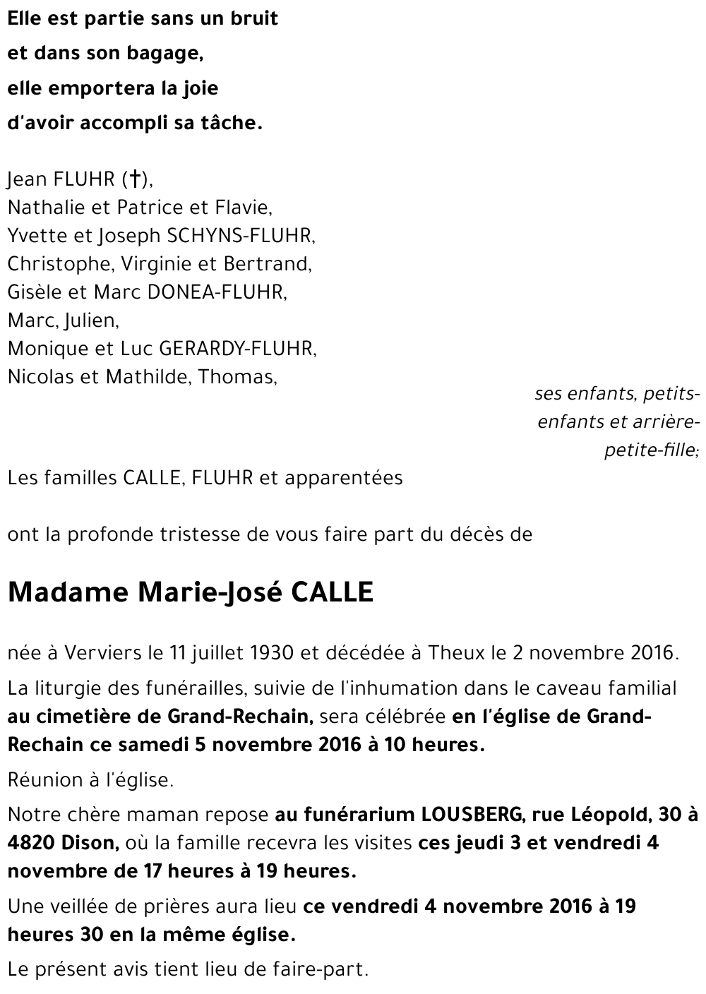 Marie-José CALLE