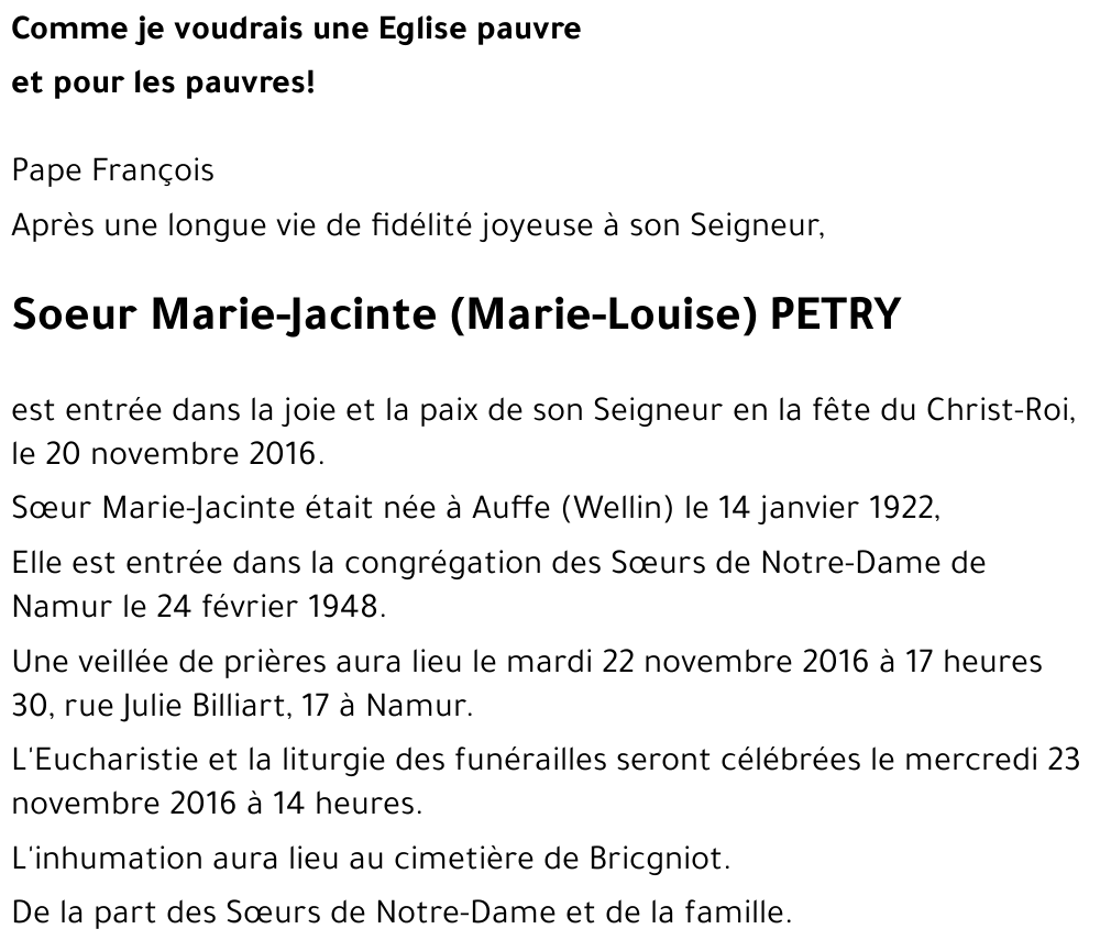 Marie-Louise PETRY